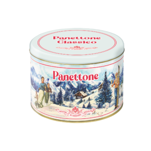 Panettone classico blik 'ice skater' 750g Chiostro